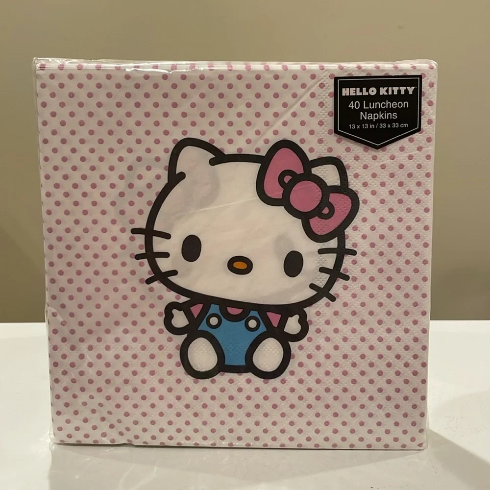 New Sanrio Pink Hello Kitty Party Supplies- Paper Plates / Napkins